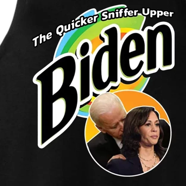 The Quicker Sniffer Upper Biden Ladies Tri-Blend Wicking Tank