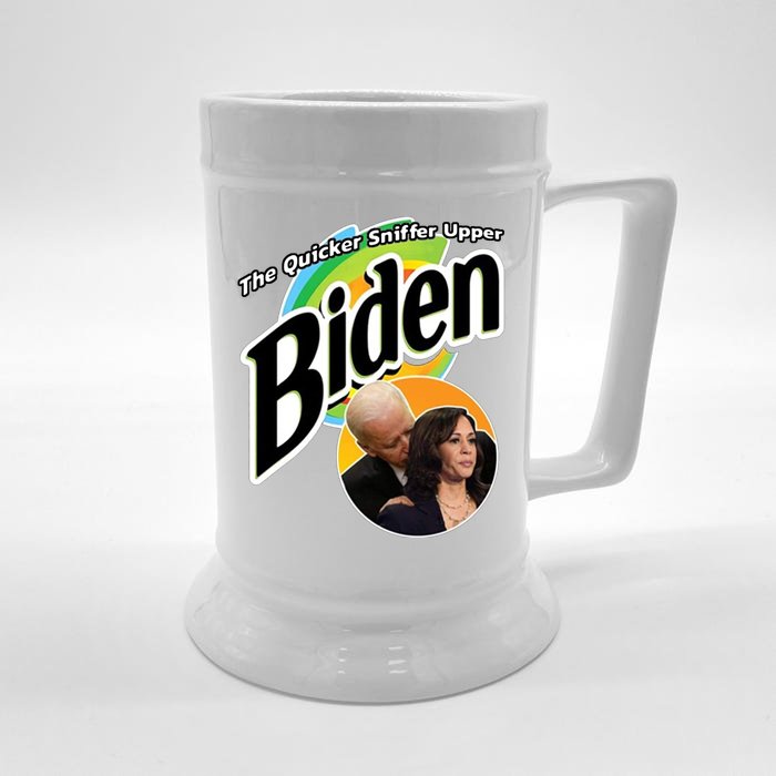 The Quicker Sniffer Upper Biden Front & Back Beer Stein