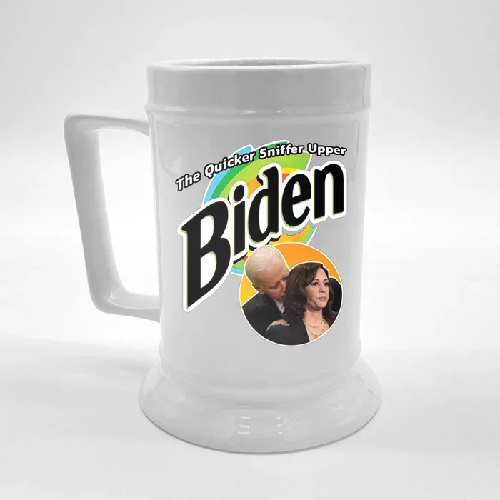 The Quicker Sniffer Upper Biden Front & Back Beer Stein