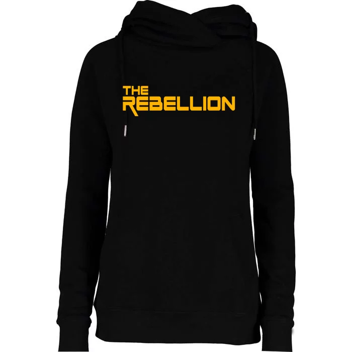 The Rebellion Logo Womens Funnel Neck Pullover Hood