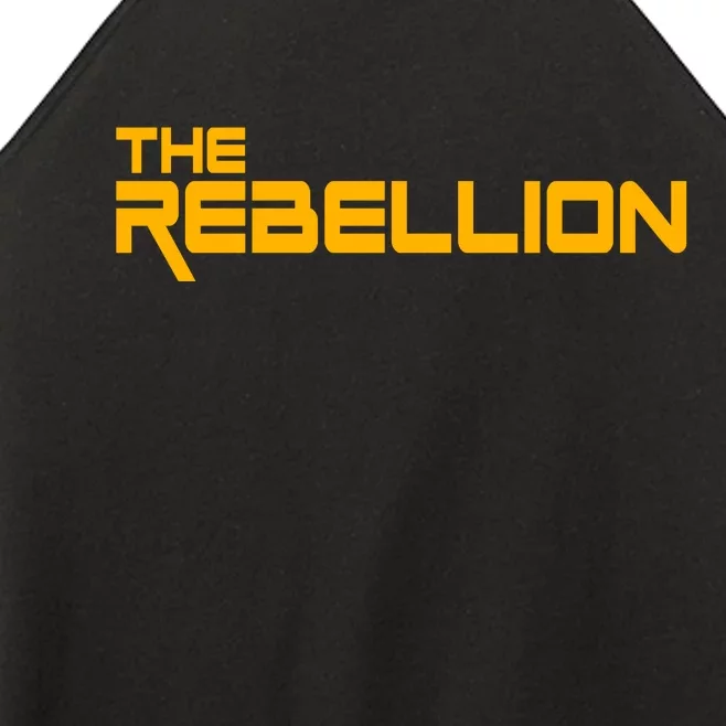 The Rebellion Logo Women’s Perfect Tri Rocker Tank