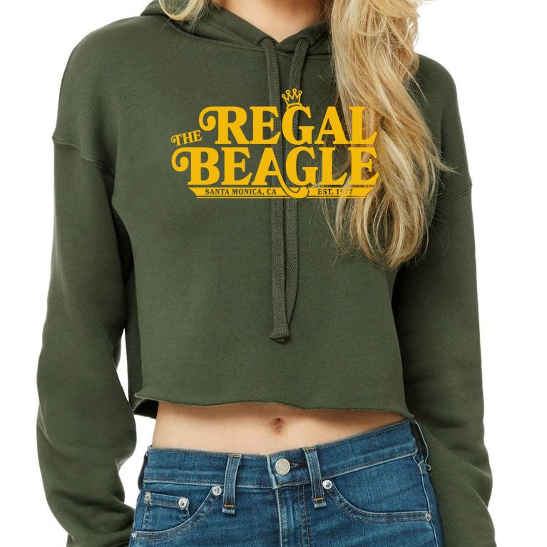 The Regal Beagle Santa Monica Ca Est 1977 Logo Crop Top Hoodie