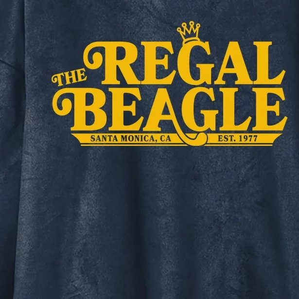 The Regal Beagle Santa Monica Ca Est 1977 Logo Hooded Wearable Blanket