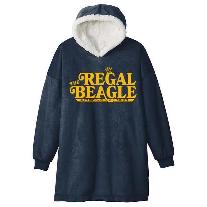The Regal Beagle Santa Monica Ca Est 1977 Logo Hooded Wearable Blanket