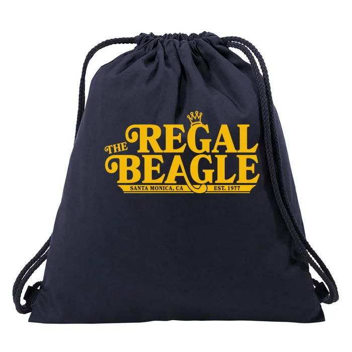 The Regal Beagle Santa Monica Ca Est 1977 Logo Drawstring Bag