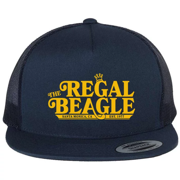 The Regal Beagle Santa Monica Ca Est 1977 Logo Flat Bill Trucker Hat