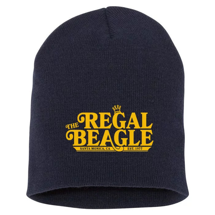 The Regal Beagle Santa Monica Ca Est 1977 Logo Short Acrylic Beanie