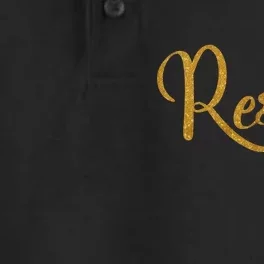 The Resistance Resist Gold Script Logo Anti-Trump Dry Zone Grid Performance Polo