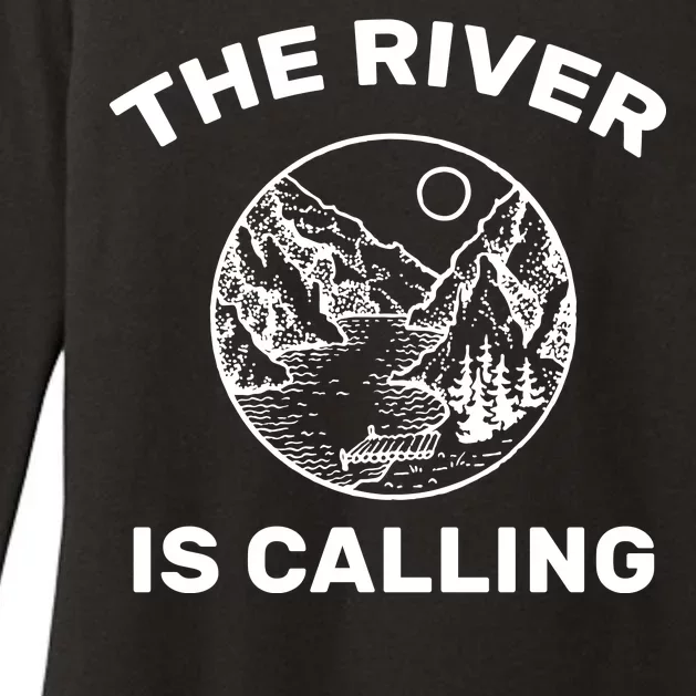 The River Is Calling Womens CVC Long Sleeve Shirt