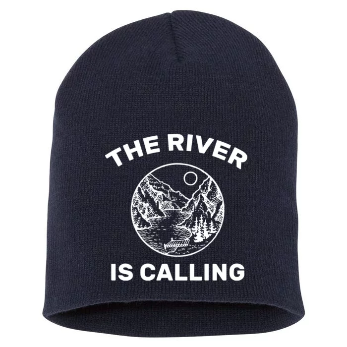 The River Is Calling Short Acrylic Beanie