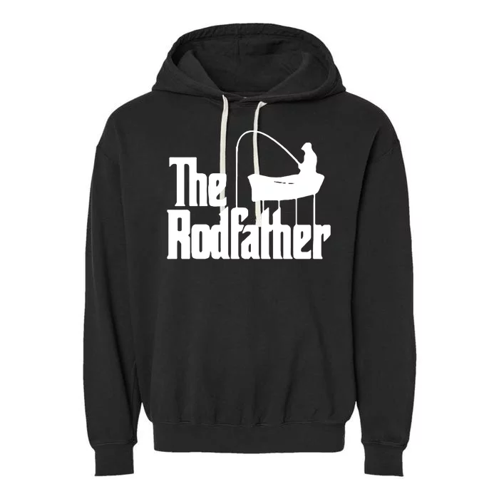 The Rod Father Funny Fishing Dad Garment-Dyed Fleece Hoodie