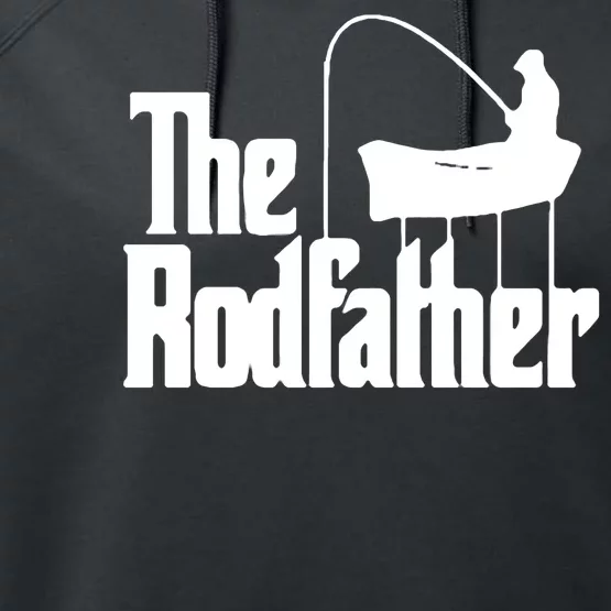 The Rod Father Funny Fishing Dad Performance Fleece Hoodie