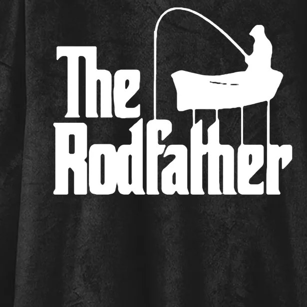 The Rod Father Funny Fishing Dad Hooded Wearable Blanket