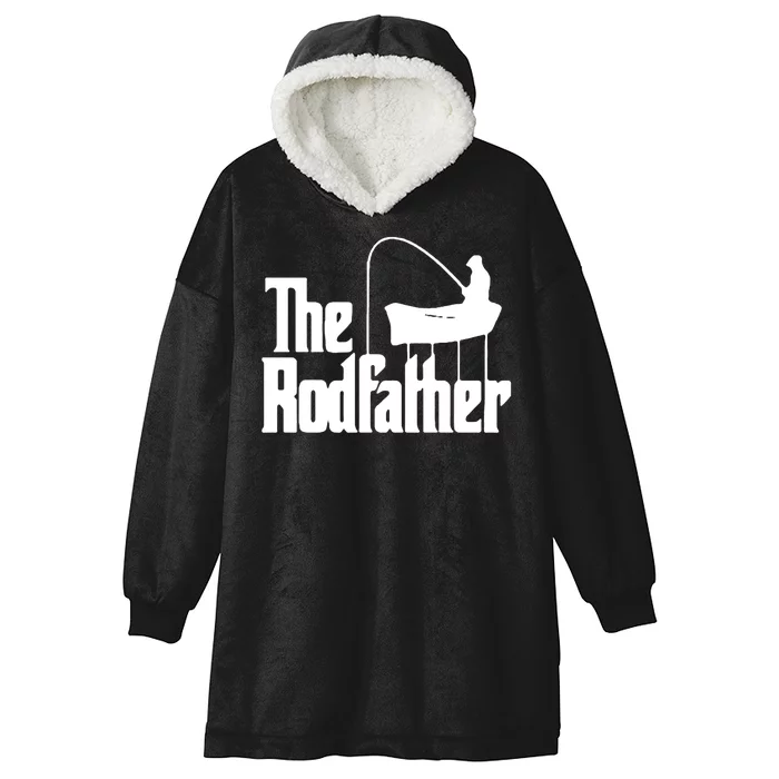 The Rod Father Funny Fishing Dad Hooded Wearable Blanket