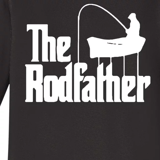 The Rod Father Funny Fishing Dad Baby Long Sleeve Bodysuit