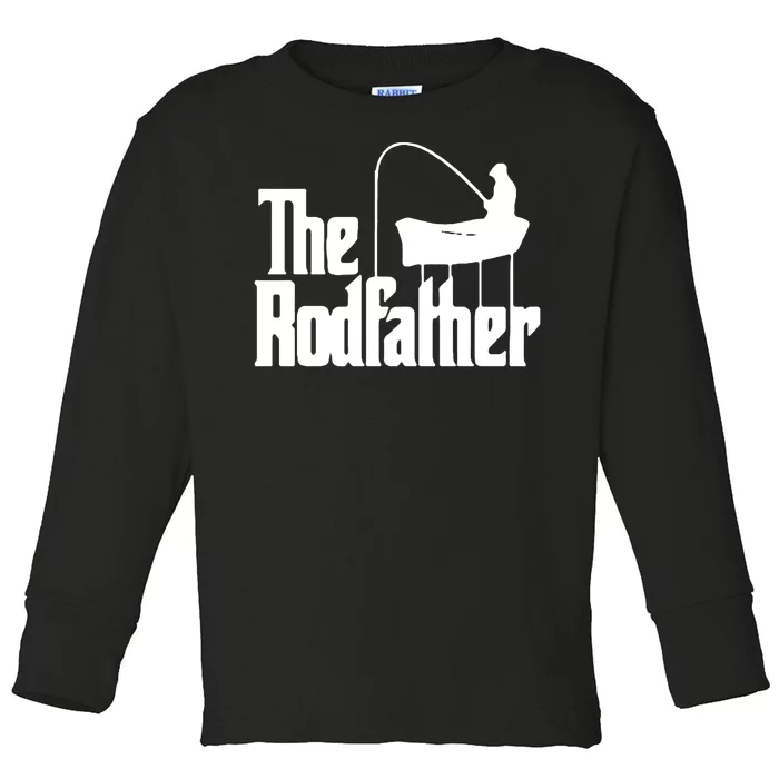 The Rod Father Funny Fishing Dad Toddler Long Sleeve Shirt