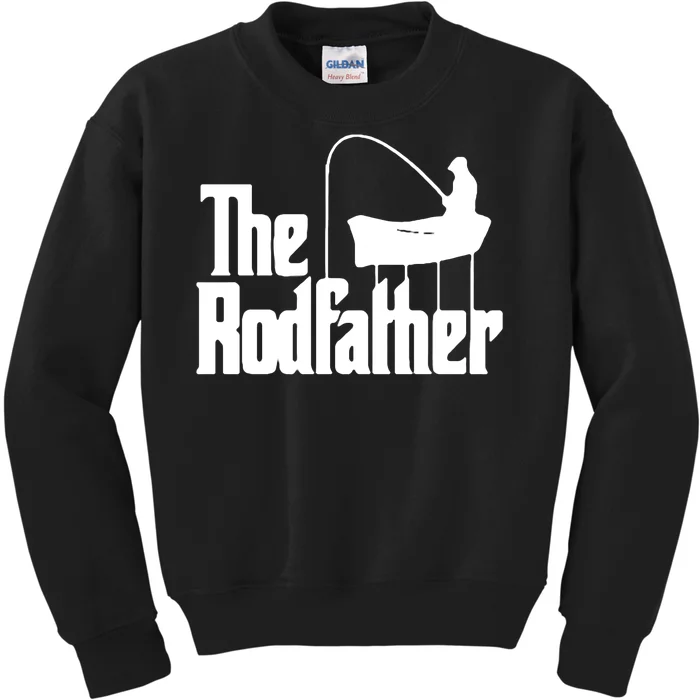 The Rod Father Funny Fishing Dad Kids Sweatshirt