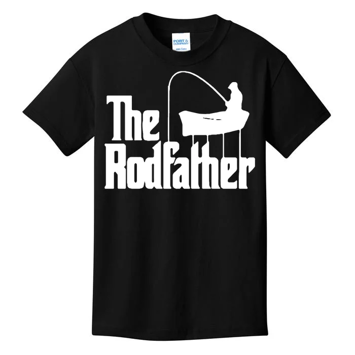 The Rod Father Funny Fishing Dad Kids T-Shirt