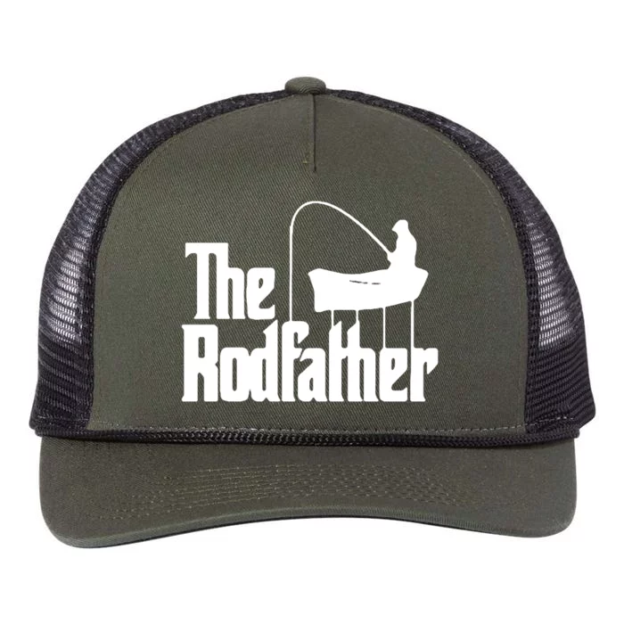 The Rod Father Funny Fishing Dad Retro Rope Trucker Hat Cap