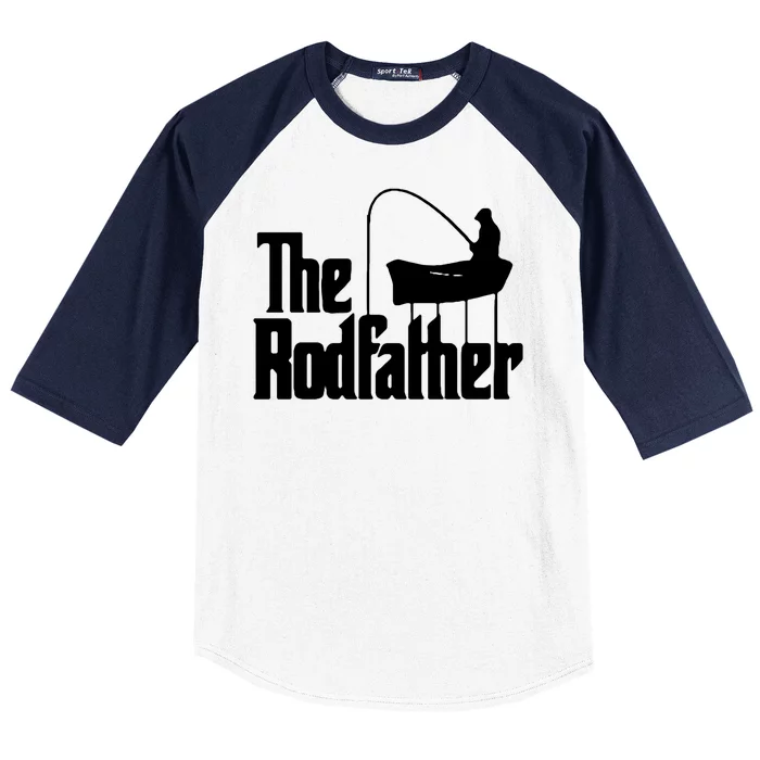 The Rod Father Funny Fishing Dad Baseball Sleeve Shirt