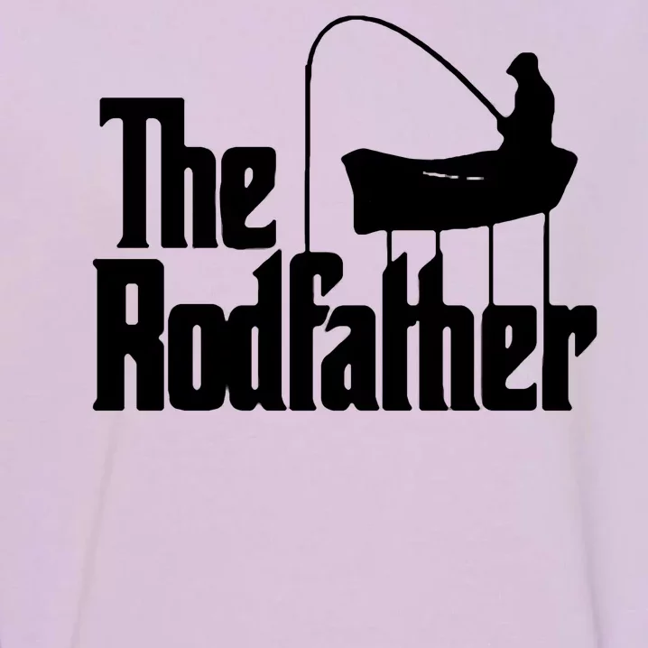 The Rod Father Funny Fishing Dad Garment-Dyed Sweatshirt