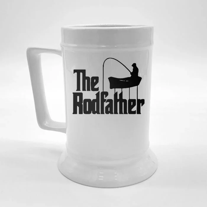 The Rod Father Funny Fishing Dad Front & Back Beer Stein