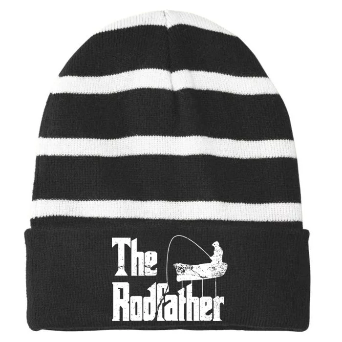 The Rodfather Striped Beanie with Solid Band