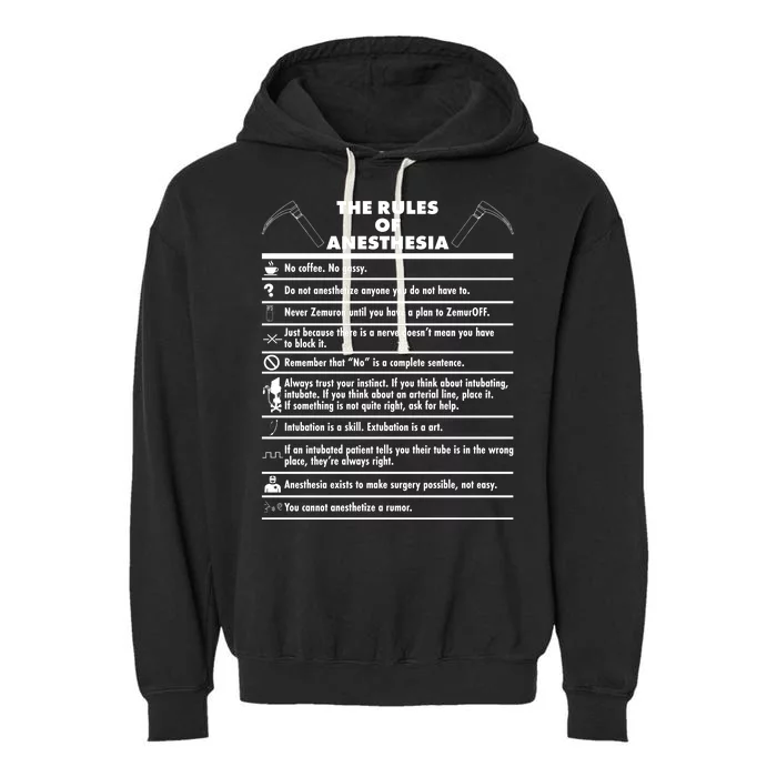 The Rules of Anesthesia Garment-Dyed Fleece Hoodie