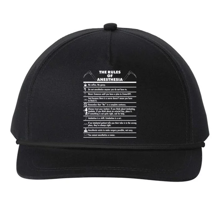 The Rules of Anesthesia Snapback Five-Panel Rope Hat