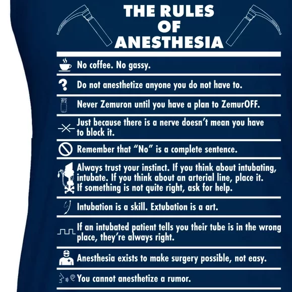 The Rules of Anesthesia Ladies Essential Flowy Tank