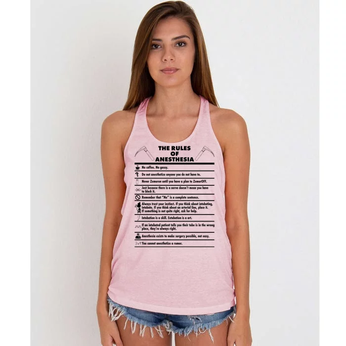 The Rules of Anesthesia Women's Knotted Racerback Tank