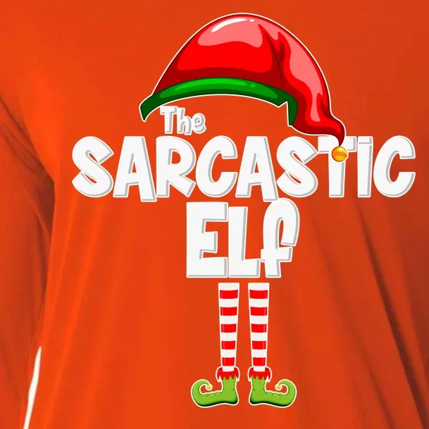 The Sarcastic Elf Matching Christmas Cooling Performance Long Sleeve Crew