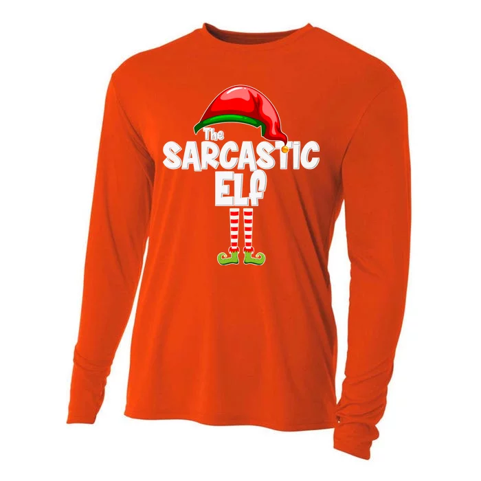 The Sarcastic Elf Matching Christmas Cooling Performance Long Sleeve Crew