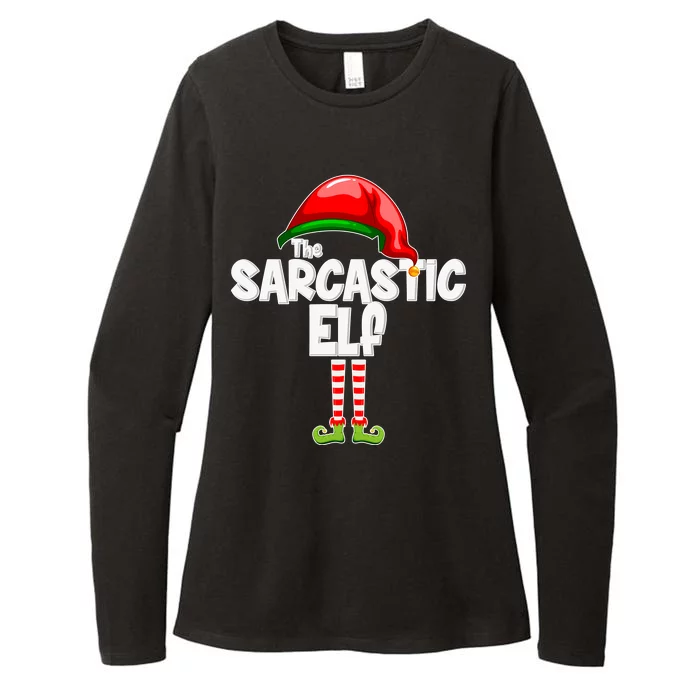 The Sarcastic Elf Matching Christmas Womens CVC Long Sleeve Shirt