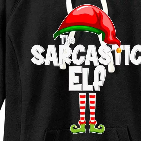 The Sarcastic Elf Matching Christmas Women's Fleece Hoodie