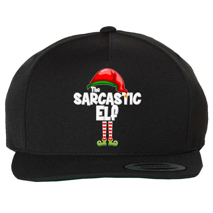 The Sarcastic Elf Matching Christmas Wool Snapback Cap