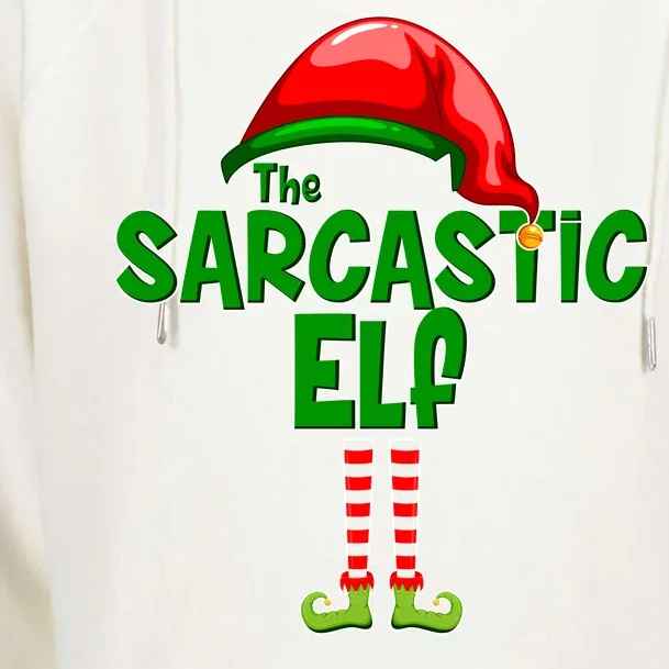 The Sarcastic Elf Matching Christmas Womens Funnel Neck Pullover Hood