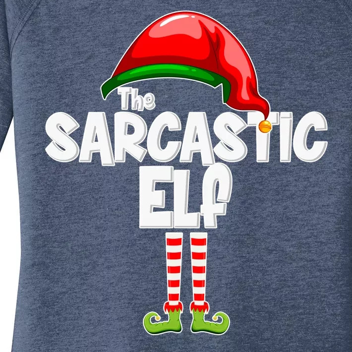 The Sarcastic Elf Matching Christmas Women's Perfect Tri Tunic Long Sleeve Shirt