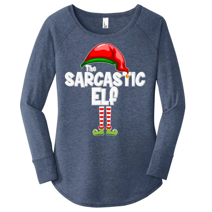 The Sarcastic Elf Matching Christmas Women's Perfect Tri Tunic Long Sleeve Shirt