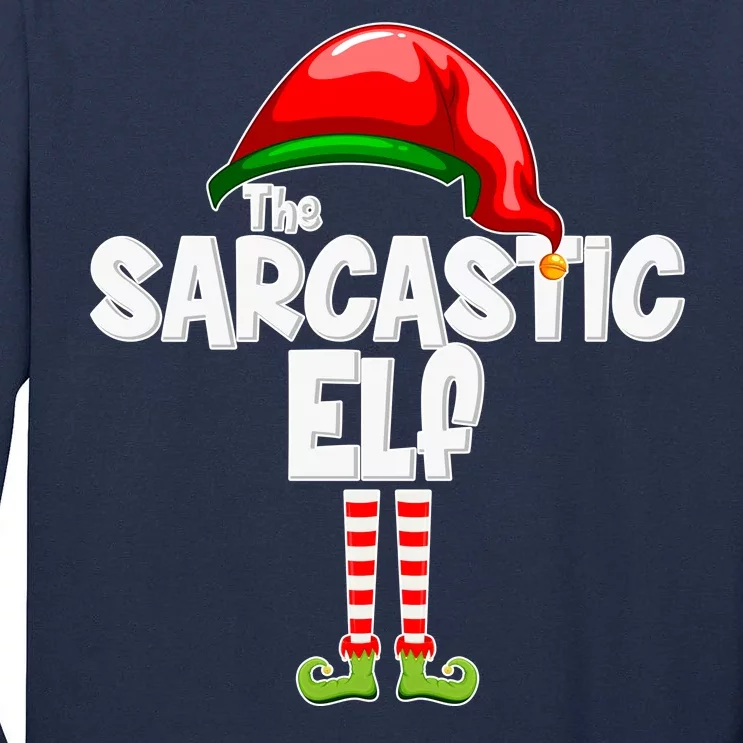 The Sarcastic Elf Matching Christmas Tall Long Sleeve T-Shirt