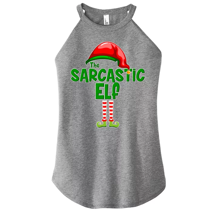 The Sarcastic Elf Matching Christmas Women’s Perfect Tri Rocker Tank