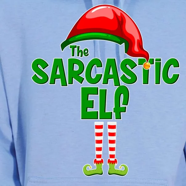 The Sarcastic Elf Matching Christmas Unisex Surf Hoodie