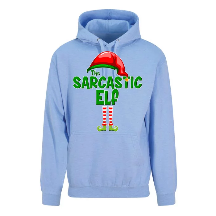 The Sarcastic Elf Matching Christmas Unisex Surf Hoodie