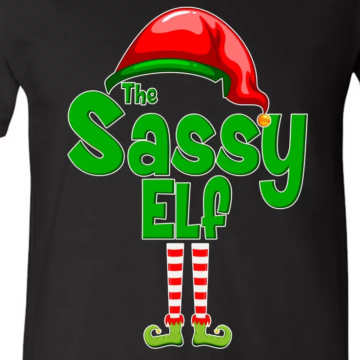 The Sassy Elf Christmas V-Neck T-Shirt