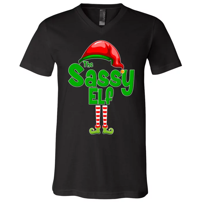 The Sassy Elf Christmas V-Neck T-Shirt