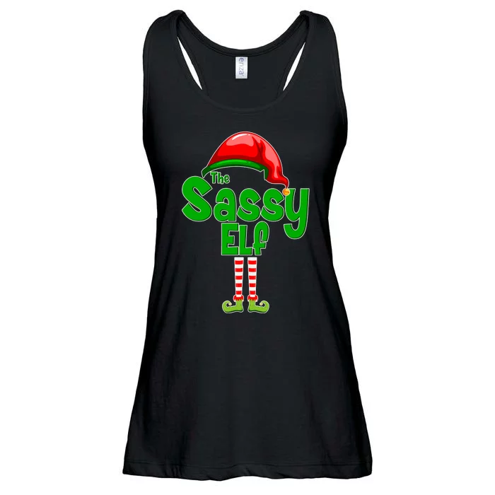 The Sassy Elf Christmas Ladies Essential Flowy Tank