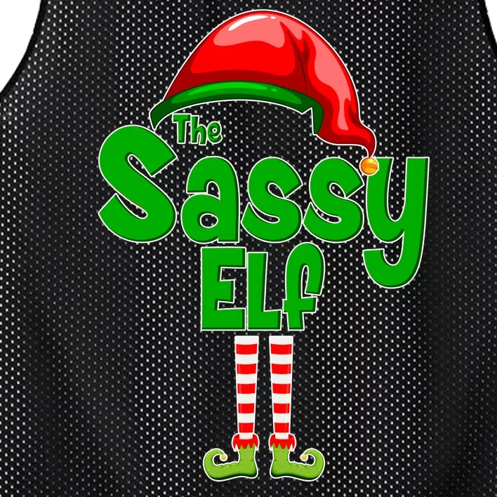 The Sassy Elf Christmas Mesh Reversible Basketball Jersey Tank