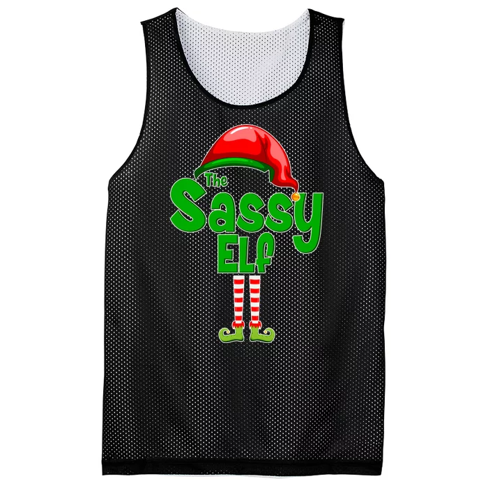 The Sassy Elf Christmas Mesh Reversible Basketball Jersey Tank