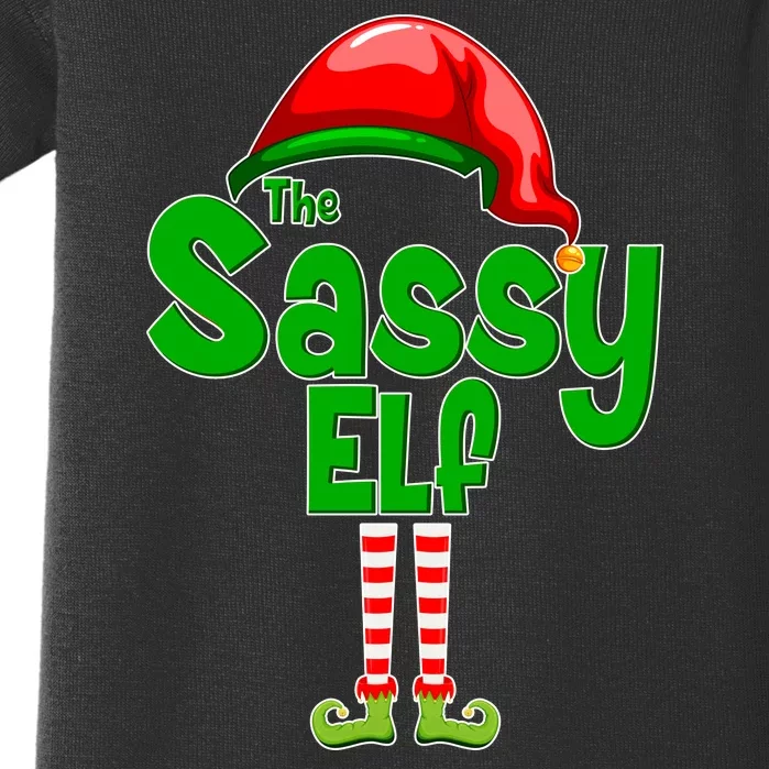 The Sassy Elf Christmas Baby Bodysuit