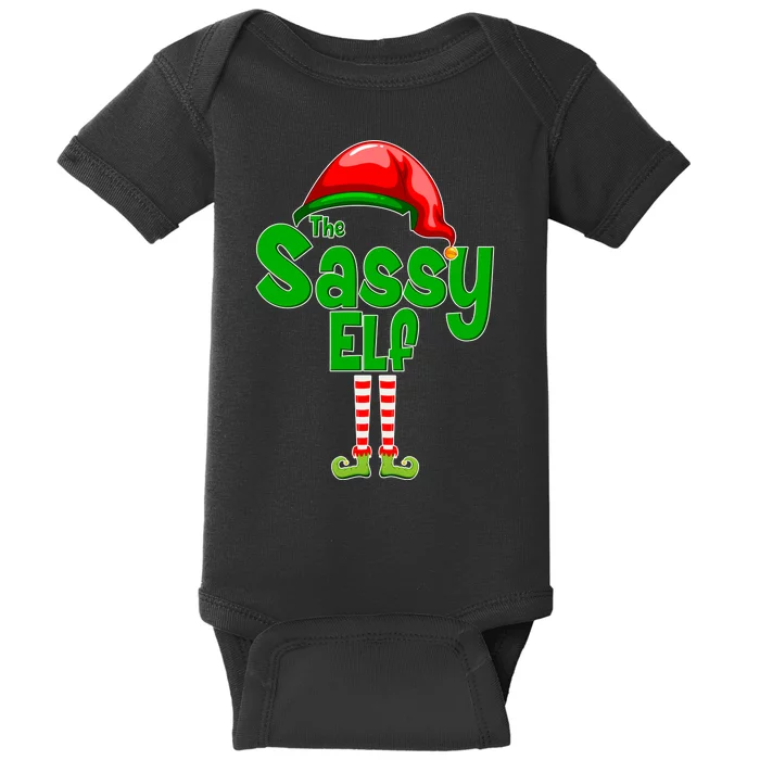 The Sassy Elf Christmas Baby Bodysuit